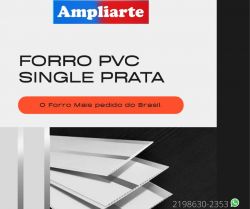 FORRO PVC BRANCO SINGLE PRATA  5,00MT  