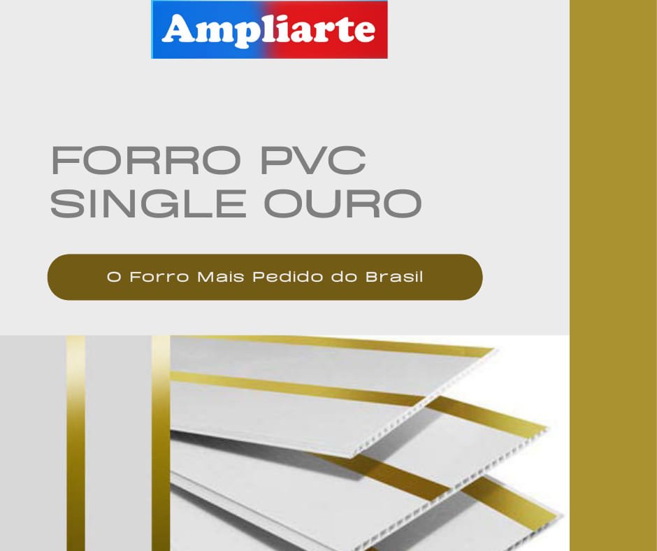 FORRO PVC BRANCO SINGLE OURO 5,00MT   Imagem 1