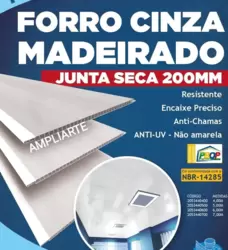 FORRO PVC JUNTA SECA ( CINZA ) 5,00MT C/  PELÍCULA        